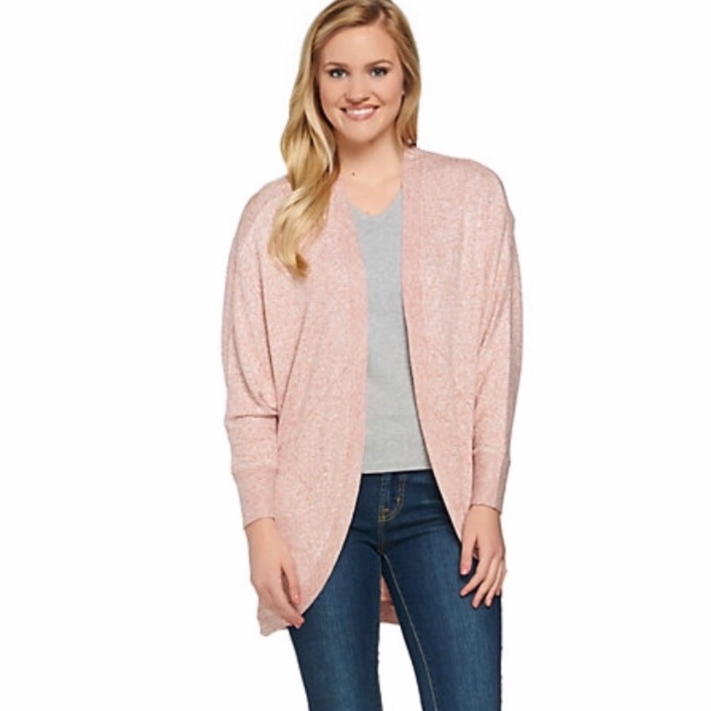 Studio by Denim&Co light blue dolman sleeve cocoon cardi size 1X